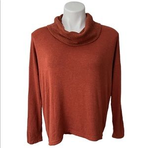 Lou & Grey Rust Cowl Neck Sweater